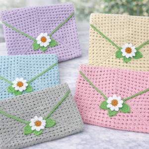 Floral Crochet Book Sleeve