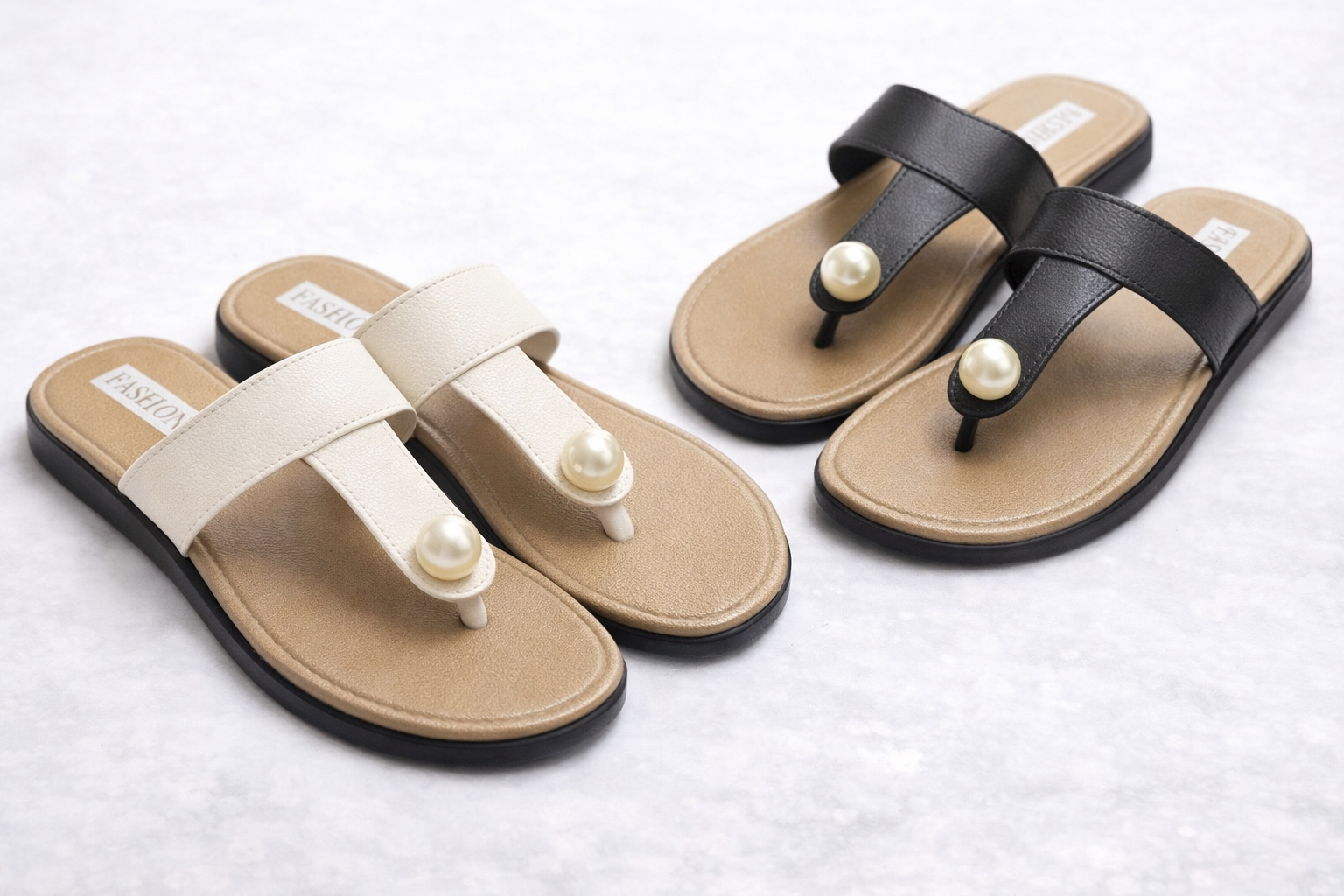 Pearl Touch Flat Sandals