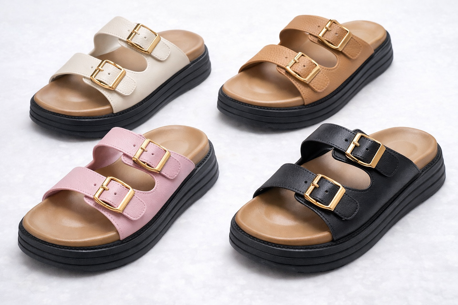 Classic Buckle Comfort Slides