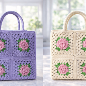 Bloom Crochet Lunch Tote (Handmade)